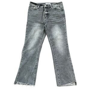 Vervet Women’s Jeans Size 29 Gray Straight Leg Raw Hem Stretch Denim Casual